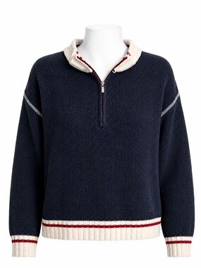 Size XL Cotton Country Women’s Quarter Zip Knit Sweater Pullover